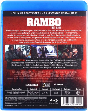 First Blood (Rambo: Pierwsza krew) [Blu-Ray]