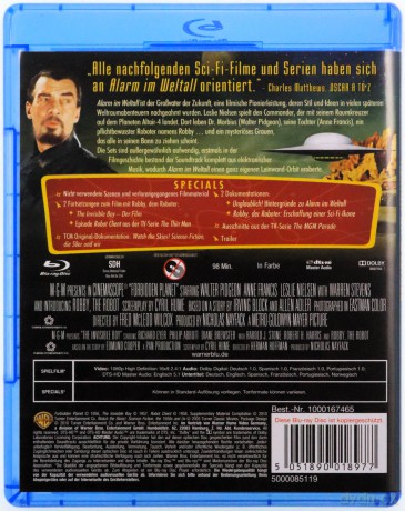 Forbidden Planet (Zakazana planeta) [Blu-Ray]