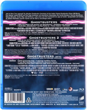 Ghostbusters 1-3 (Pogromcy duchów 1-3) [3xBlu-Ray]