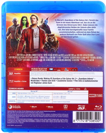 Guardians of the Galaxy Vol. 2 (Strażnicy Galaktyki vol. 2) [Blu-Ray 3D]+[Blu-Ray]