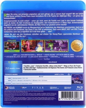 Inside Out (W głowie się nie mieści) (Disney) [Blu-Ray]