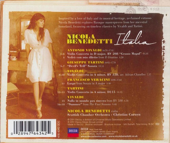 Nicola Benedetti: Italia [CD]