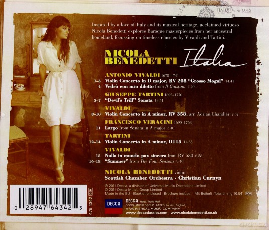 Nicola Benedetti: Italia [CD]