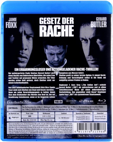 Law Abiding Citizen (Prawo zemsty) [Blu-Ray]