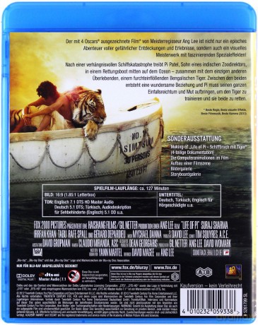 Życie Pi [Blu-Ray]