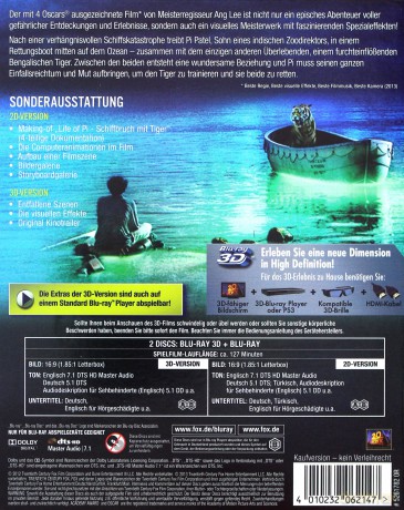 Life of Pi (Życie Pi) [Blu-Ray 3D]+[Blu-Ray]