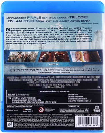 Maze Runner: The Death Cure (Więzień labiryntu: Lek na śmierć) [Blu-Ray]