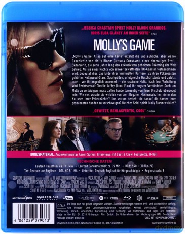 Molly's Game (Gra o wszystko) [Blu-Ray]