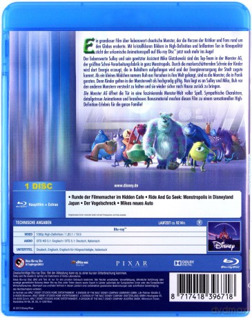 Monsters, Inc. (Potwory i spółka) (Disney) [Blu-Ray]