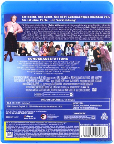 Mrs. Doubtfire (Pani Doubtfire) [Blu-Ray]