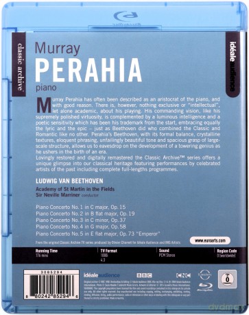 Murray Perahia - Beethoven: The Complete Piano Concertos [Blu-Ray]