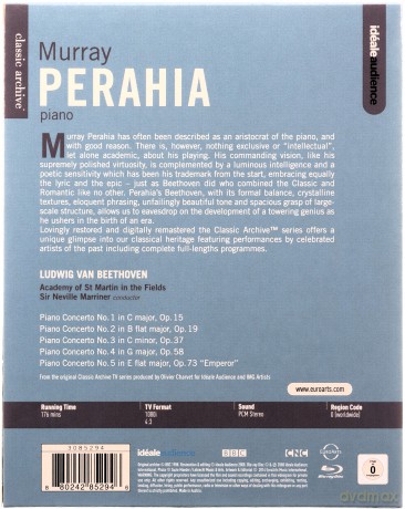 Murray Perahia - Beethoven: The Complete Piano Concertos [Blu-Ray]