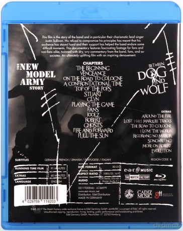 New Model Army - Between Dog and Wolf [Blu-Ray]