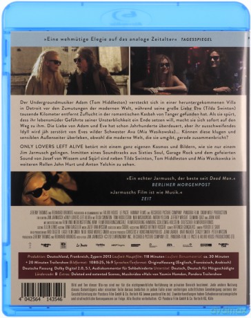 Only Lovers Left Alive (Tylko kochankowie przeżyją) [Blu-Ray]