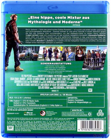 Percy Jackson: Sea of Monsters (Percy Jackson: Morze potworów) [Blu-Ray]