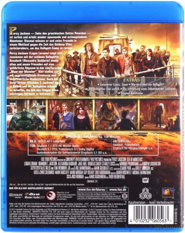 Percy Jackson: Sea of Monsters (Percy Jackson: Morze potworów) [Blu-Ray]