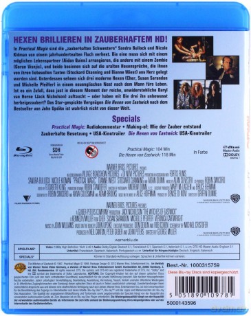 Practical Magic / The Witches of Eastwick (Totalna magia / Czarownice z Eastwick) [Blu-Ray]