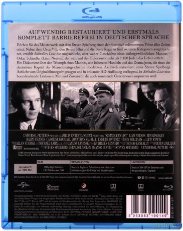 Schindler's List (Lista Schindlera) [Blu-Ray]