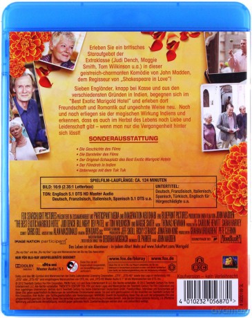 The Best Exotic Marigold Hotel (Hotel Marigold) [Blu-Ray]