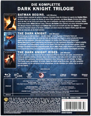 The Dark Knight Trilogy Collectio (Mroczny rycerz Trylogia) [Blu-Ray]