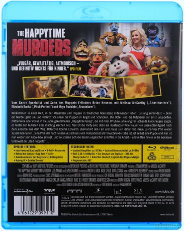 The Happytime Murders (Rozpruci na śmierć) [Blu-Ray]