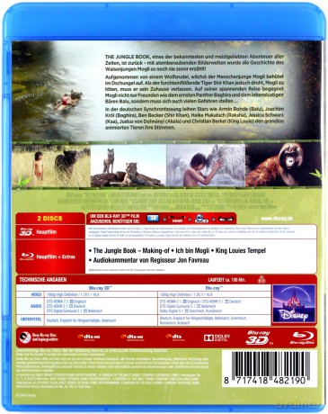 The Jungle Book (Księga dżungli) [Blu-Ray 3D]+[Blu-Ray]