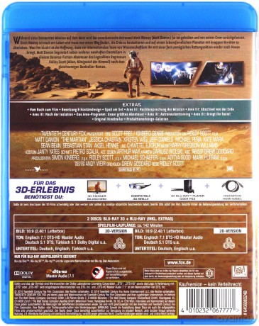 Marsjanin [Blu-Ray 3D]+[Blu-Ray]