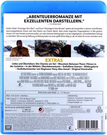 The Mountain Between Us (Pomiędzy nami góry) [Blu-Ray]