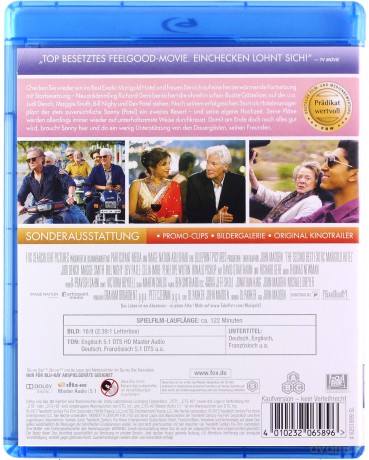 The Second Best Exotic Marigold Hotel (Drugi Hotel Marigold) [Blu-Ray]