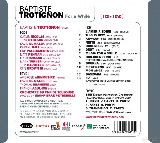 Baptiste Trotignon: For A While - Best Of [CD]+[DVD]
