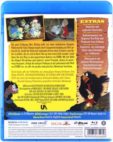 The Secret of NIMH (Dzielna pani Brisby) [Blu-Ray]
