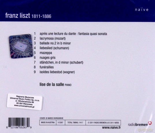 Lise De La Salle: Liszt [CD]