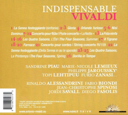 Sandrine Piau: Indispensable Vivaldi (digipack) [CD]