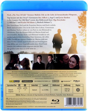 To the Wonder (Wątpliwości) [Blu-Ray]