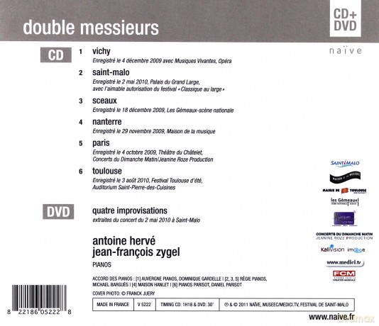 Jean-Francois Zygel: Double Messieurs [CD]+[DVD]