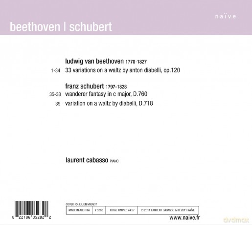 Laurent Cabasso: Beethoven Diabellivariations Schubert Wanderer (digipack) [CD]