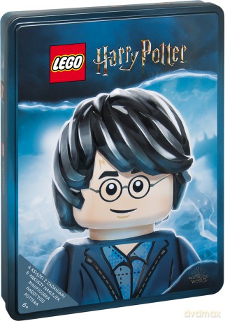 LEGO Harry Potter zestaw książek z klockami lego 4 książki z zdaniami, 5 arkuszy naklejek, minifigurka Harrego Pottera [KSIĄŻKA]