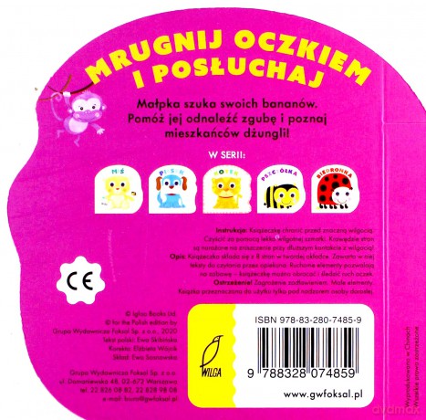 Małpka. Mrugnij oczkiem i posłuchaj [KSIĄŻKA]