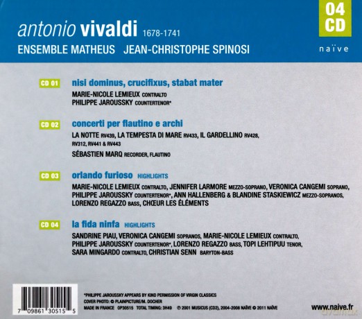 Jean-Christophe Spinosi: Vivaldi [4CD]