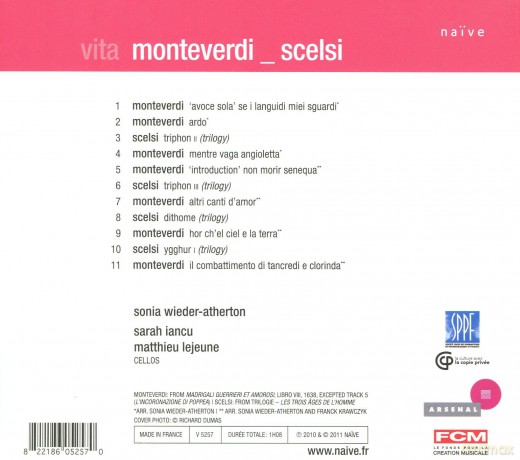 Sonia Wieder-Atherton: Monteverdi (digipack) [CD]