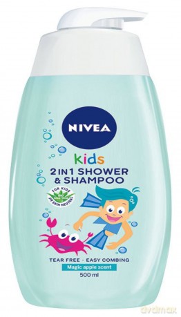Nivea Kids Żel do mycia ciała 2w1 dla chłopców Magic Apple 500 ml