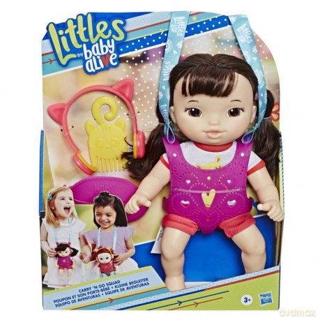 Lalka Baby Alive Maluch z nosidełkiem Brunetka