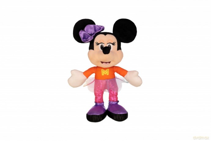 Maskotka Minnie w pomaranczowo-rożowym stroju