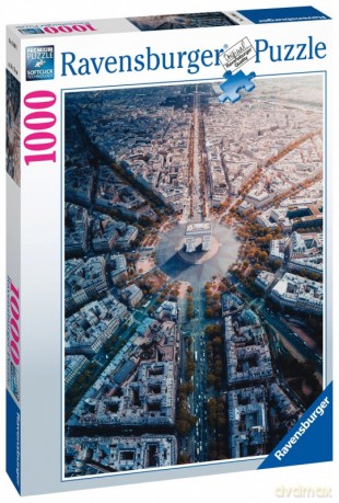 RAVENSBURGER 1000 el. Łuk Triumfalny z lotu ptaka [PUZZLE]