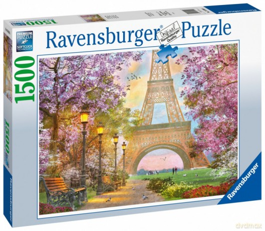 RAVENSBURGER 1500 el. Miłosny Paryż [PUZZLE]