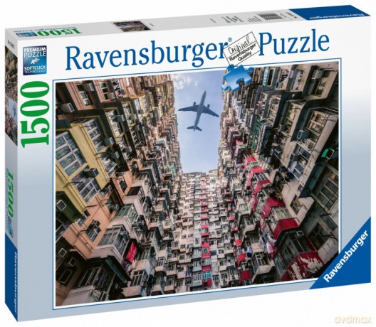 RAVENSBURGER 1500 el. Samolot nad Hong Kongiem [PUZZLE]