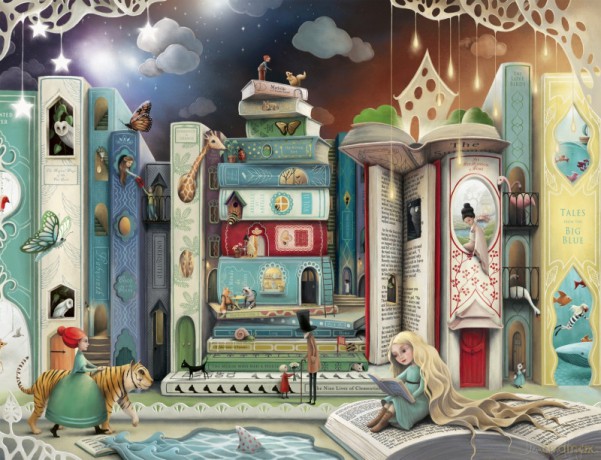 RAVENSBURGER 2000 el. Ulica książek [PUZZLE]