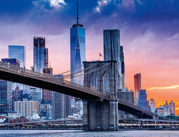 RAVENSBURGER 2000 el. Widok na Manhattan i Most Brooklyn [PUZZLE]