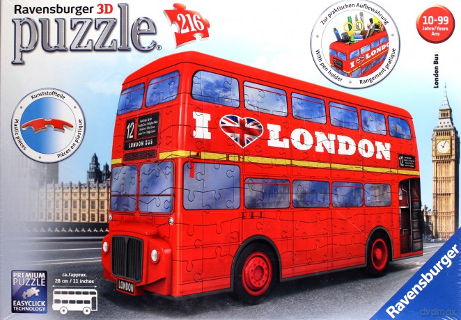 RAVENSBURGER 216 el. 3D London Bus [PUZZLE]