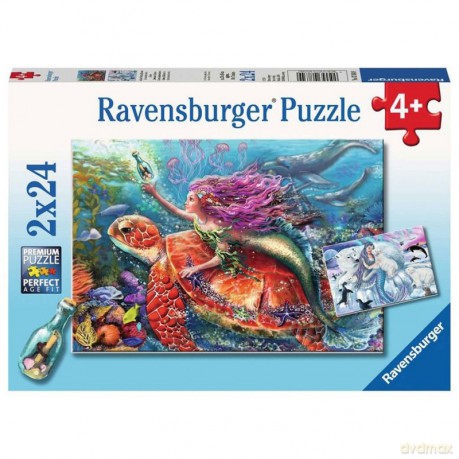 RAVENSBURGER 2x24 el. Przygody Syrenek [PUZZLE]